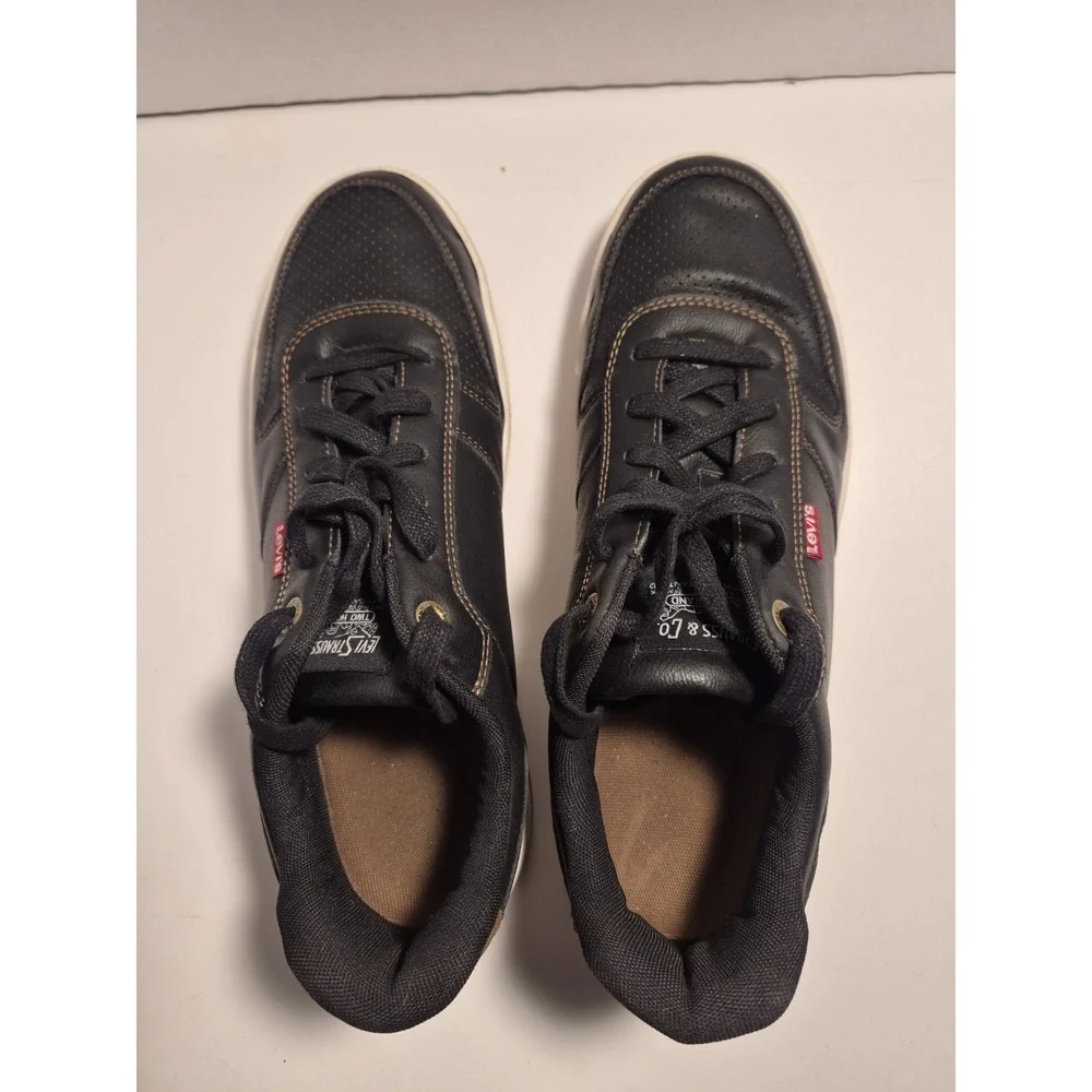Levi's Men's Munro Faux-Leather Sneakers Black‎ Size 10M LV706728 Low Top Retro